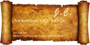 Jurkovics Cézár névjegykártya